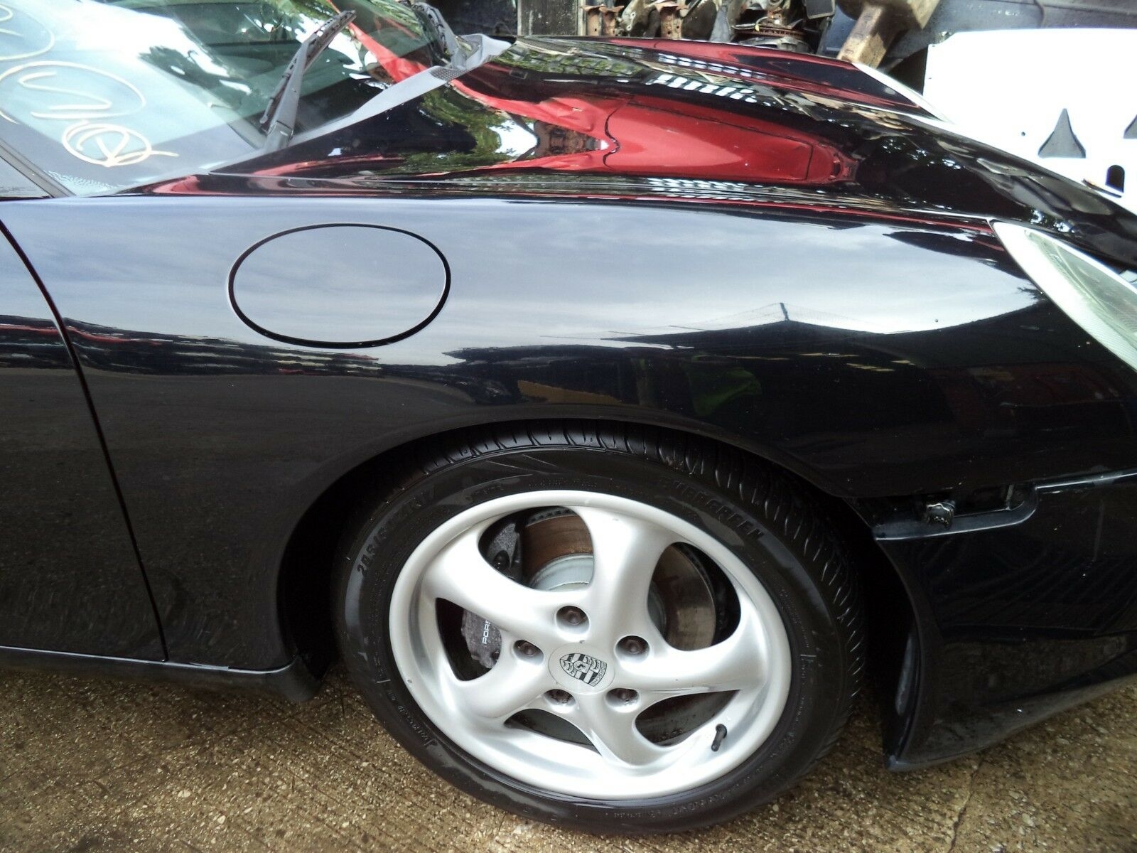 Porsche Boxster 996 Drivers Side Wing Schwarz Black None Metallic T7fgw
