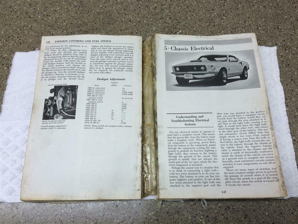 Ford Mustang Owners Book - Mustang Repair & Tune Up Guide - 1965 - 1973