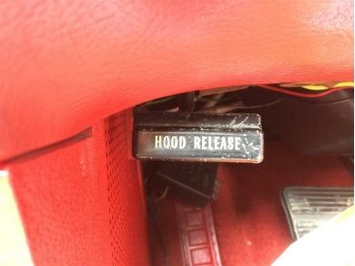 Chevrolet Corvette Stingray Hood Release Pull & Cable - Corvette C3 Hood Release Pull & Ca
