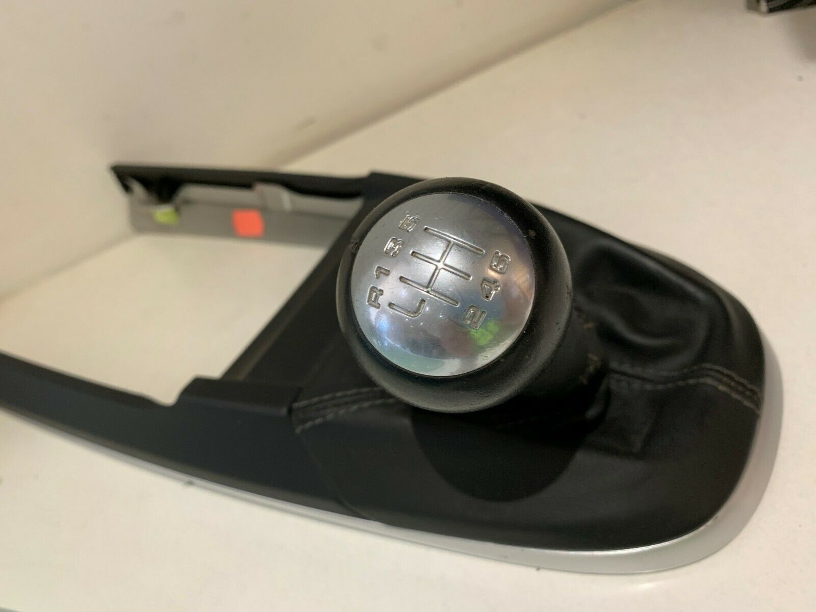 Porsche Boxster 987 6 Black Leather Gear Knob 987 6 Speed Gear Knob