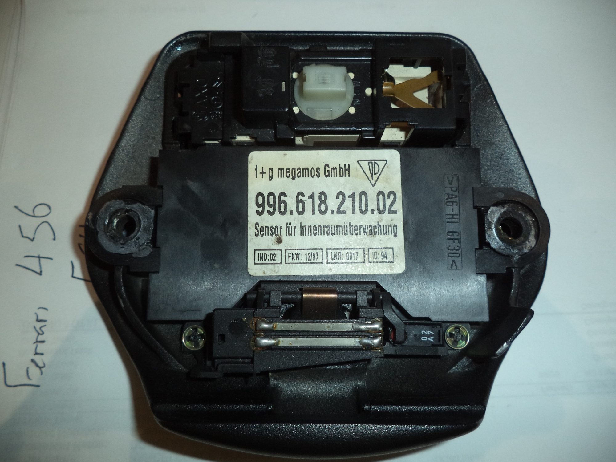 PORSCHE BOXSTER 986 ROOF LIGHT / ALARM SENSOR 996.618.210.02 P700 RRR