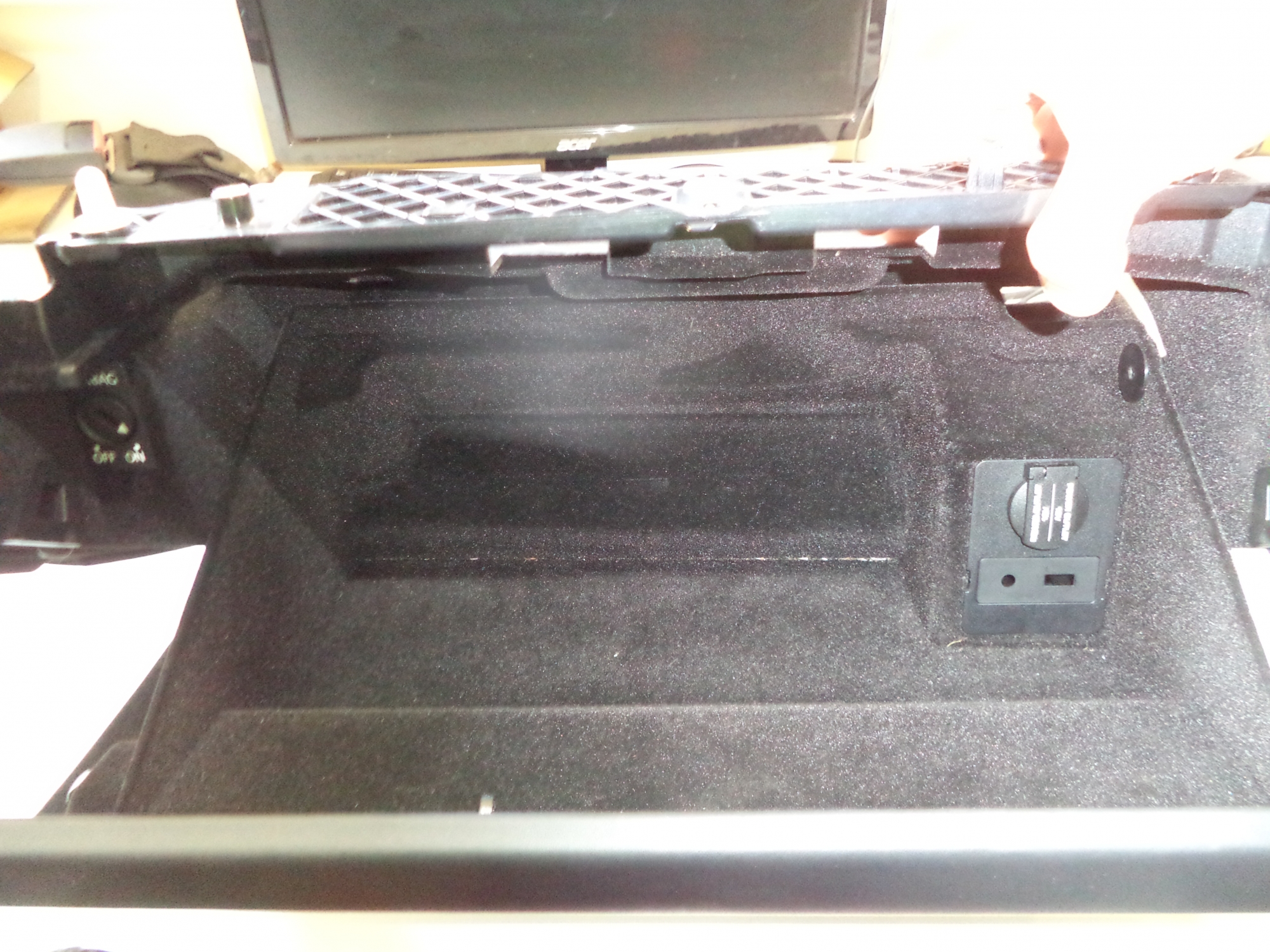 PORSCHE 911 991 BLACK LEATHER GLOVE BOX SV14 LHK 991 GLOVEBOX