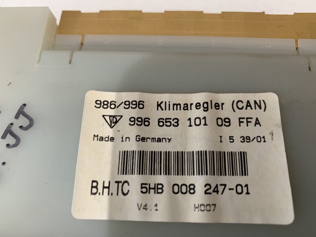 PORSCHE 996 HEATER CONTROL UNIT 99665310109 GK51 VUH 99665310109