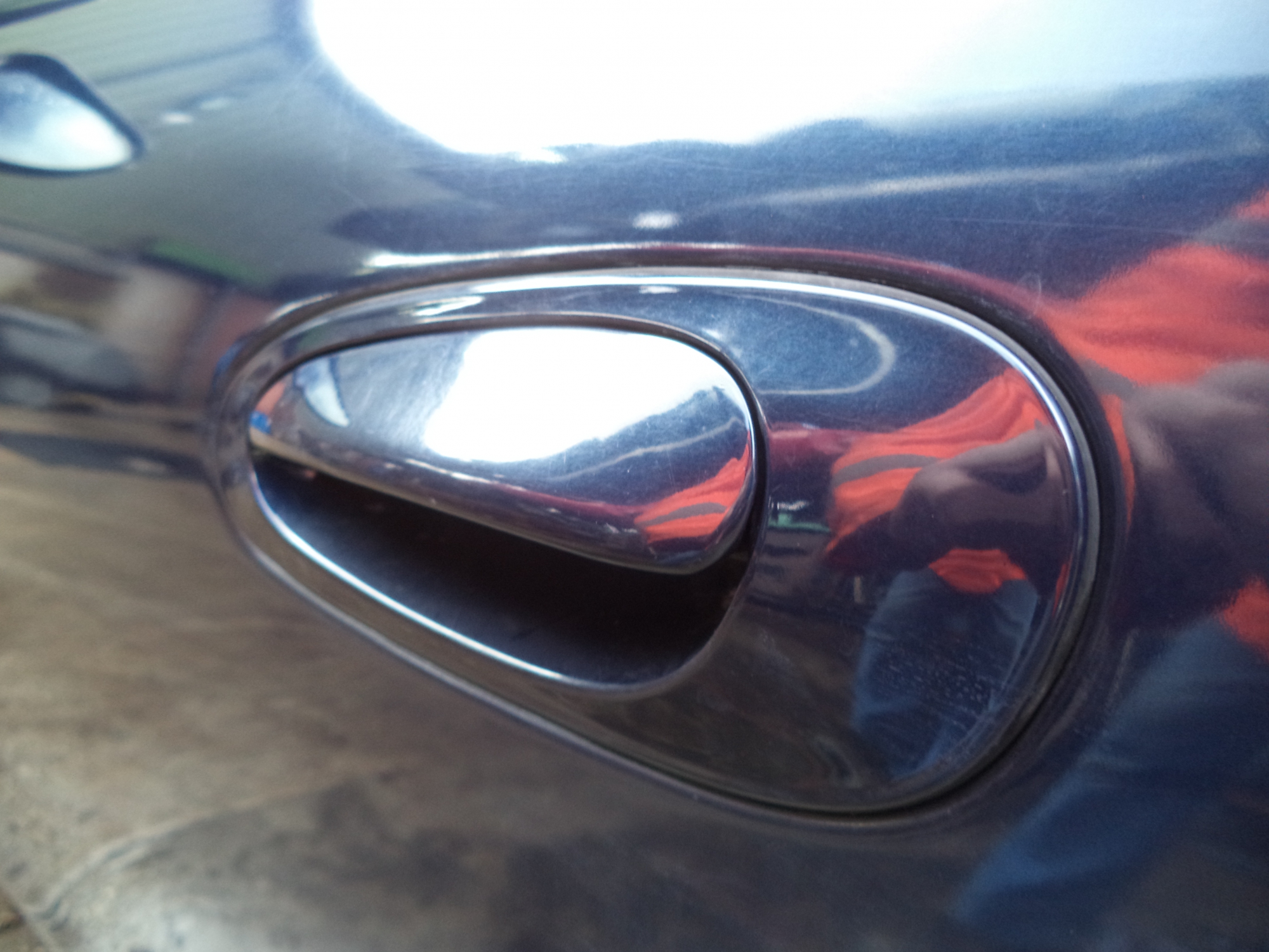 PORSCHE 911 996 NS PASSENGER SIDE DOOR HANDLE IN OCEAN BLUE METALLIC