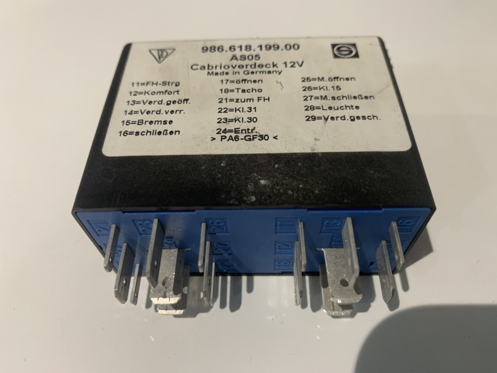 PORSCHE BOXSTER 986 ROOF RELAY 986.618.199.00 98961819900