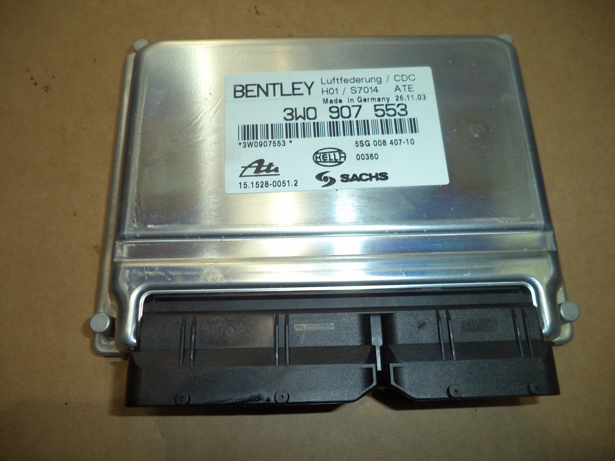 BENTLEY CONTINENTAL GT AIR SUSPENSION ECU. 3W0907553 V10JTG