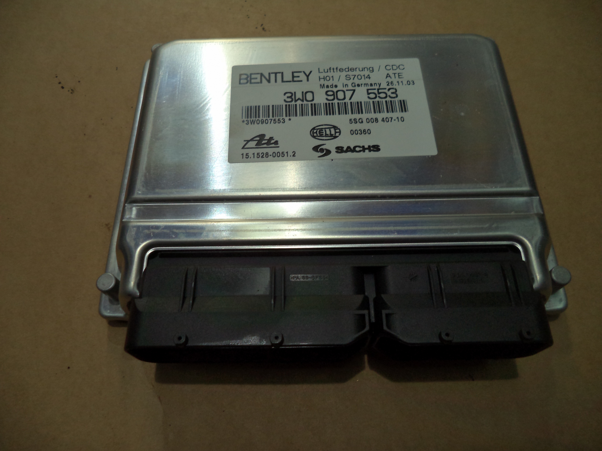 BENTLEY CONTINENTAL GT AIR SUSPENSION ECU. 3W0907553 V10JTG