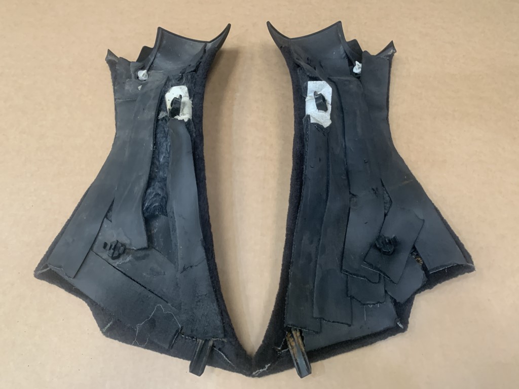 PORSCHE BOXSTER 987 B PILLAR TRIM PANELS BLACK JJ