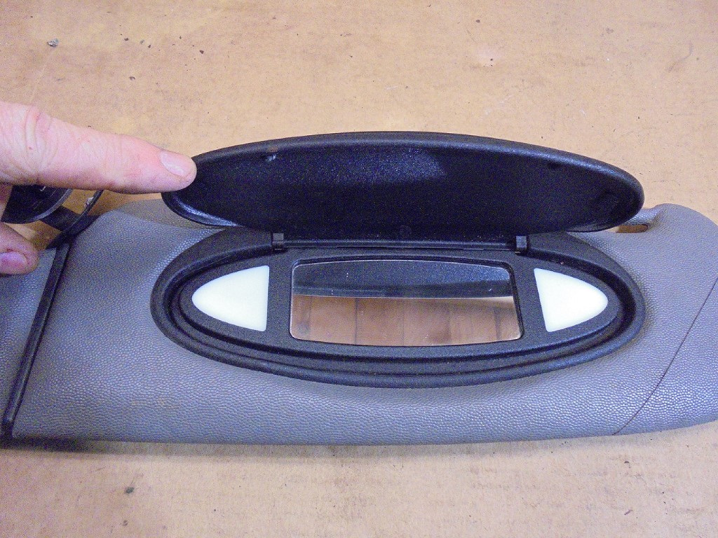 Porsche 996 Coupe Illuminated Left Side Sun Visor in Grey PVC 996 Coupe
