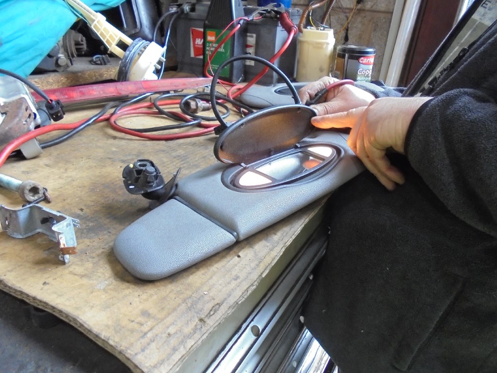 Porsche 996 Coupe Illuminated Left Side Sun Visor in Grey PVC 996 Coupe