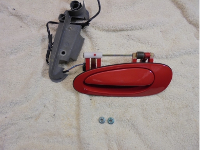 Porsche 986 Boxster Left Side Outer Door Handle 99653706106 in Guards Red N/S Yard SF85
