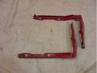 Porsche 986 / 996 Front Bonnet Hinges Pair 986996511151 / 986996511152 in Guards Red 986/996 Yard SF85