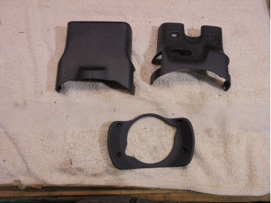 Porsche 986 / 996 Steering Column Shrouds / Covers Black 3 Piece Set 986/996 Stg Yard SF127
