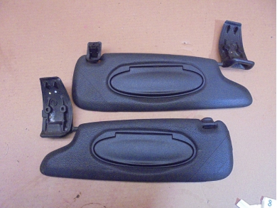 Porsche 986 Boxster Pair of NON Illuminated Sun Visors in Black Vinyl Pr Illum Yard SF13