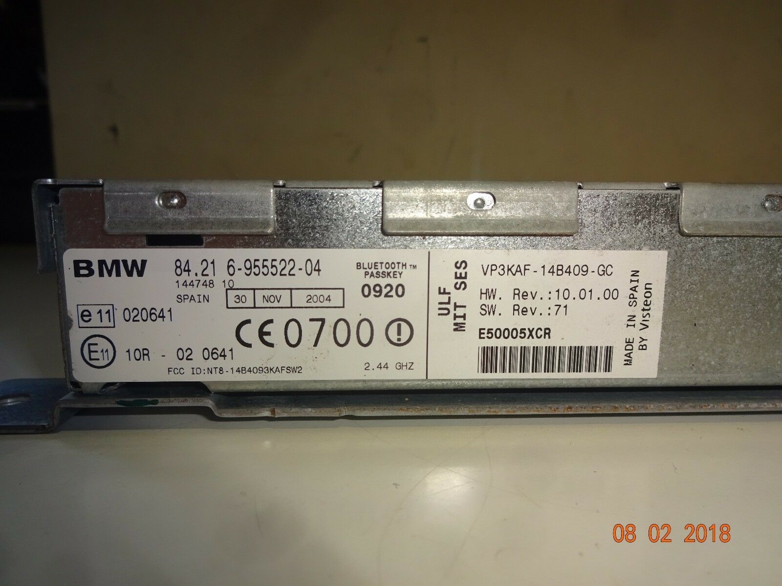 BMW X5 E53 Bluetooth Control Module DC05DBO (•̪ )