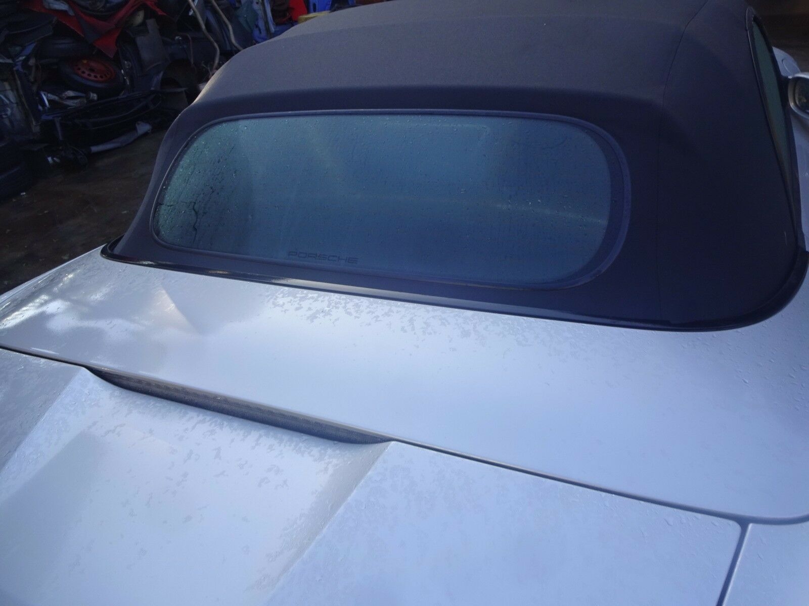 Porsche Boxster 987 Tonneau Cover in Arctic Silver